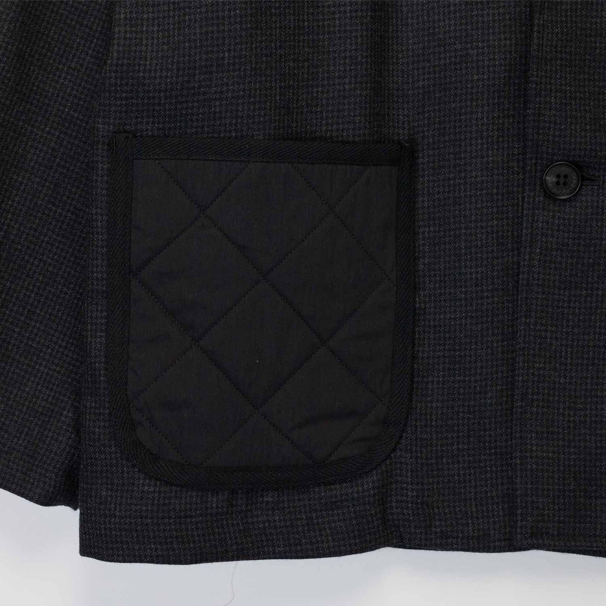 CDG Homme WOOL HOUNDSTOOTH BLAZER, Charcoal