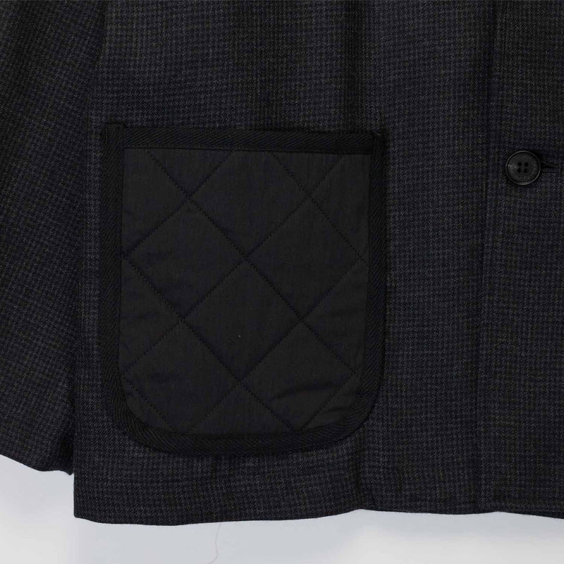 CDG Homme WOOL HOUNDSTOOTH BLAZER, Charcoal