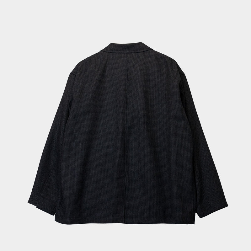 CDG Homme WOOL HOUNDSTOOTH BLAZER, Charcoal