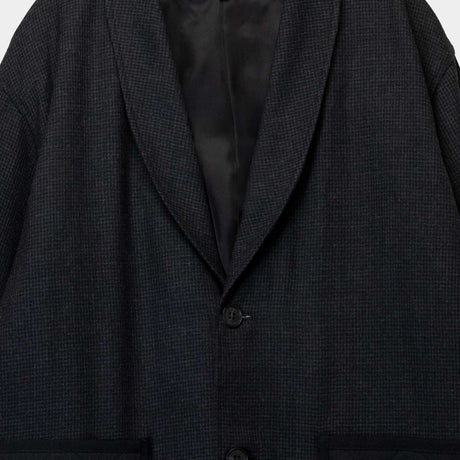 CDG Homme WOOL HOUNDSTOOTH BLAZER, Charcoal