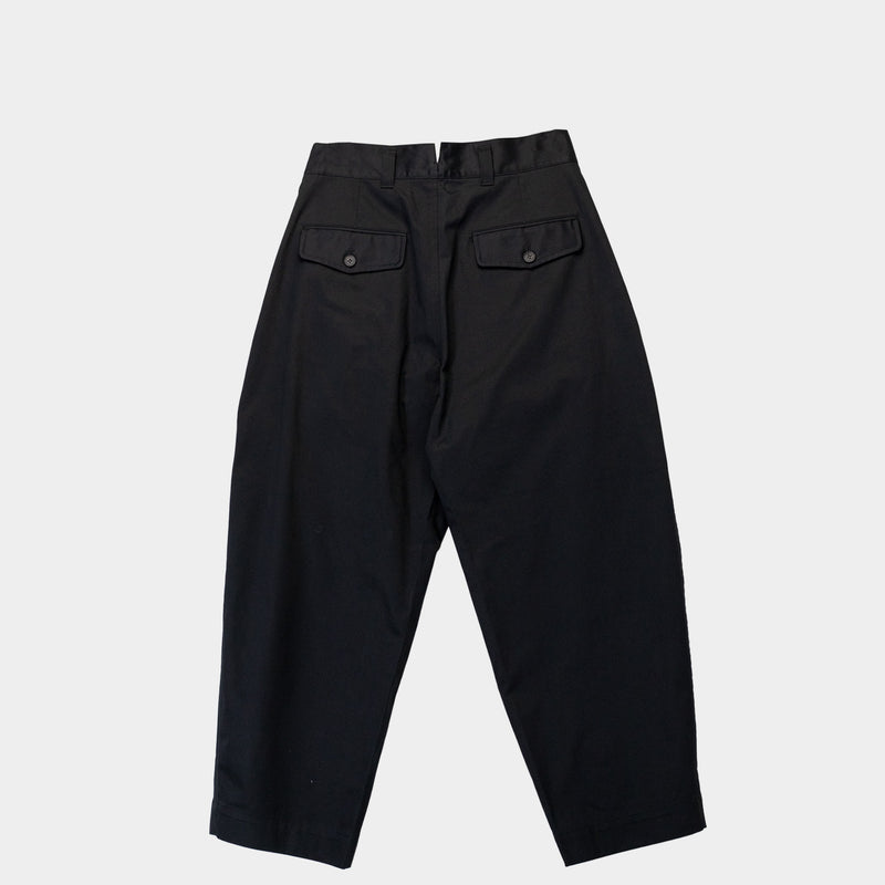 CDG Homme COTTON SATIN TROUSERS, Black