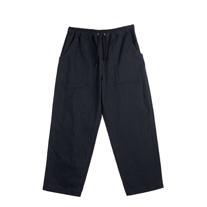 CDG Homme COTTON LINEN HERRINGBONE PANTS, Black