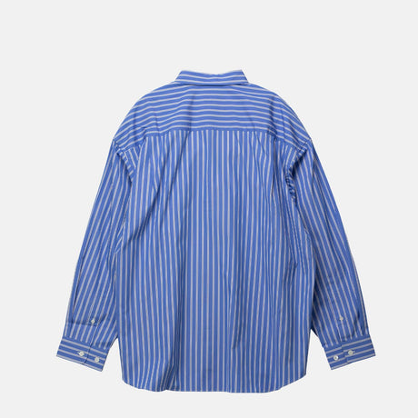 CDG Homme STRIPED SHIRT, Dark Sax/Navy/White