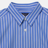 CDG Homme STRIPED SHIRT, Dark Sax/Navy/White