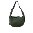 Green shoulder bag in a white background
