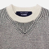 CDG Homme SWEATER, White/Black