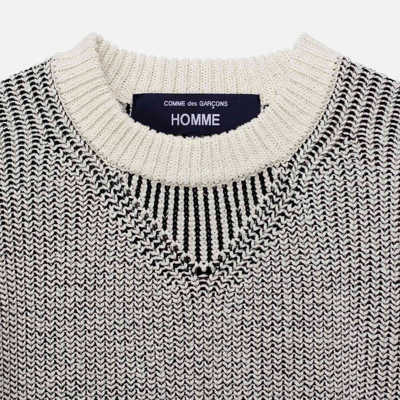 CDG Homme SWEATER, White/Black