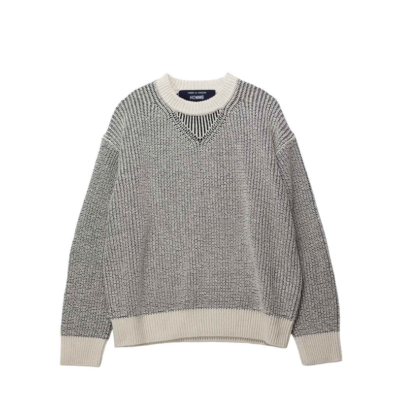 Black and white sweater on a white background