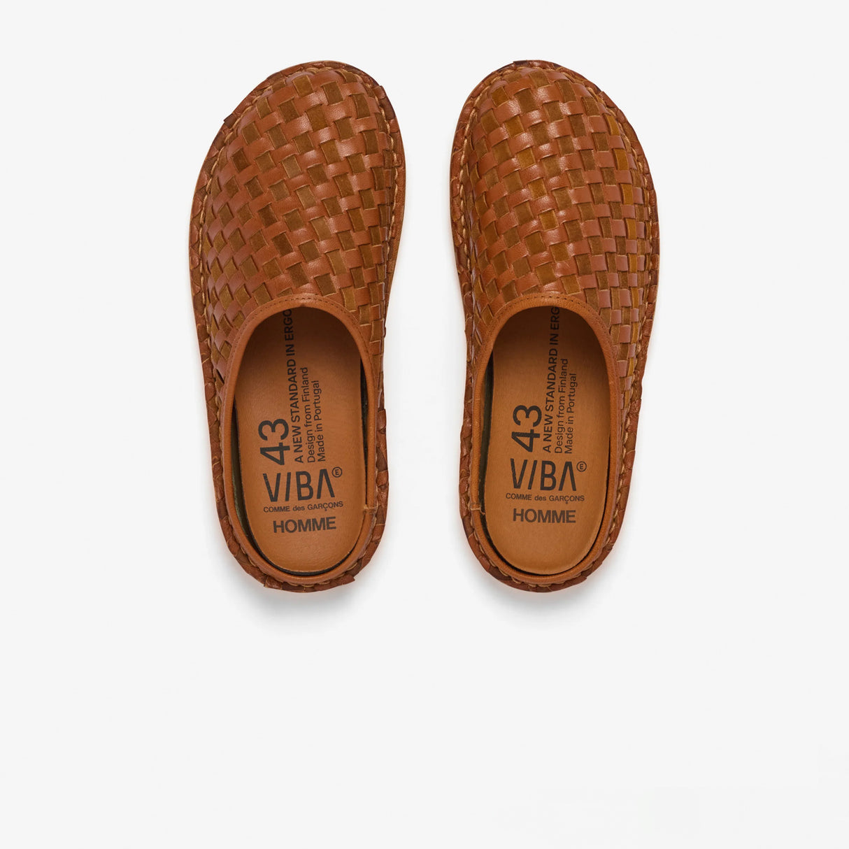 CDG Homme x VIBAe ROMA WOVEN, Cognac Brown