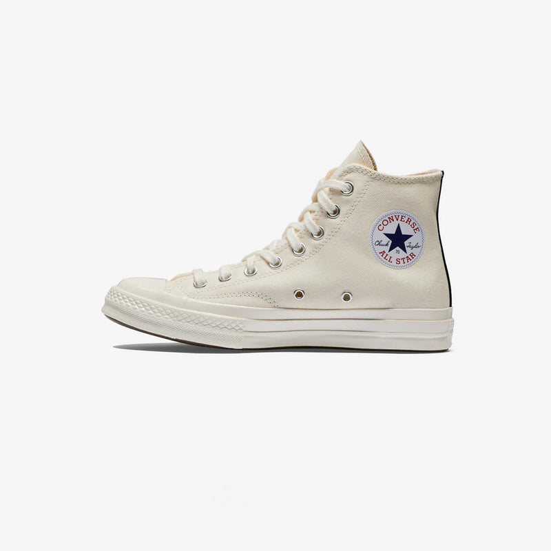 CDG Play Converse CHUCK 70 HI, Milk