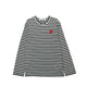 Comme des Garçons PLAY L/S T-SHIRT RED HEART, Black/White