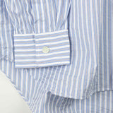 Comme des Garçons PLAY STRIPED SHIRT WITH BLACK HEART, Blue - Image 4