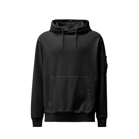 C.P. Company HOODED FLEECE SWEAT, Black - Image 1