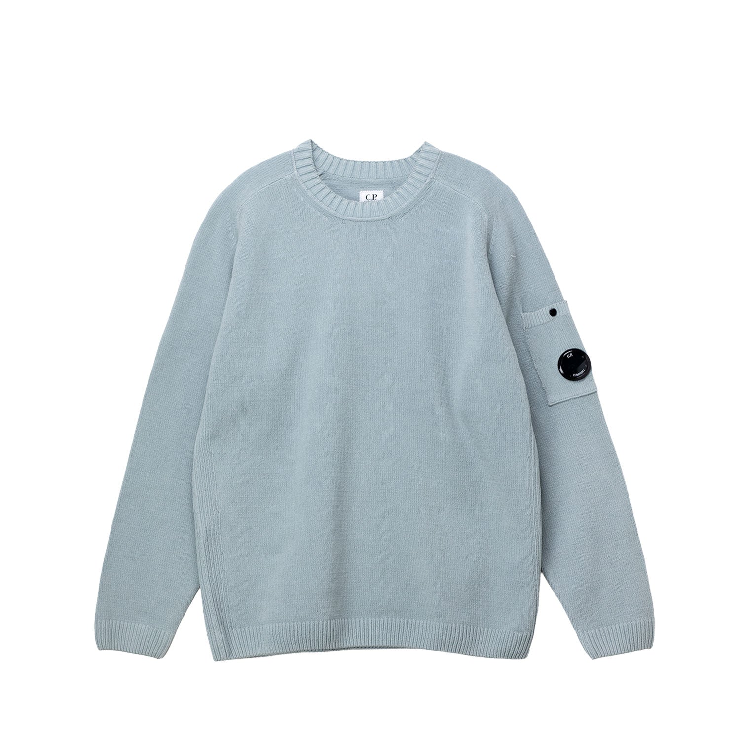 C.P. Company CREWNECK LENS SWEATER, Silver Blue – Beamhill
