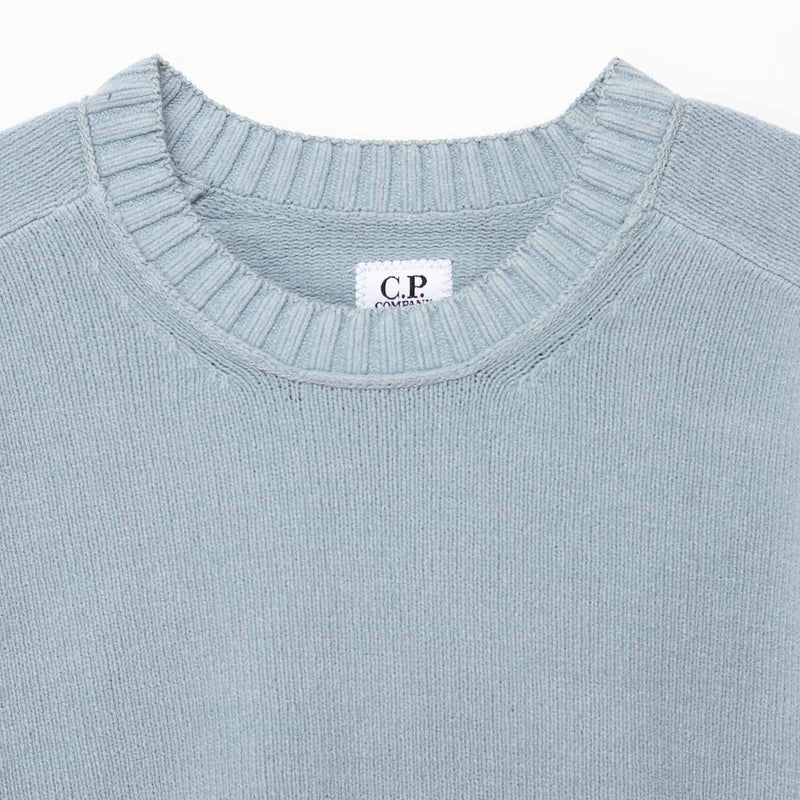 C.P. Company CREWNECK LENS SWEATER, Silver Blue