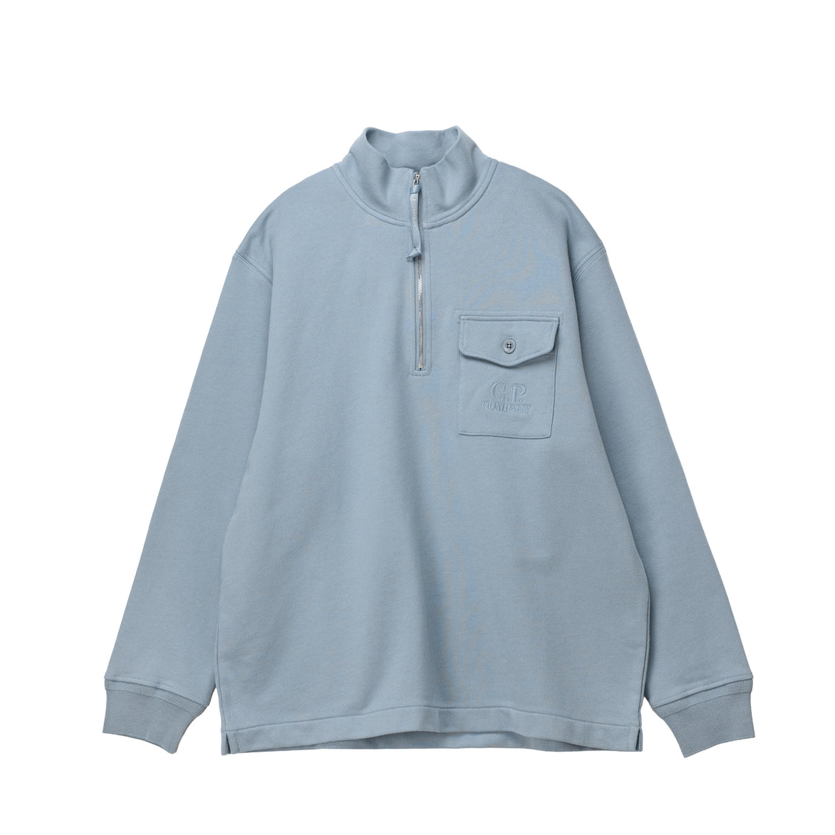 Light blue sweatshirt on a white background