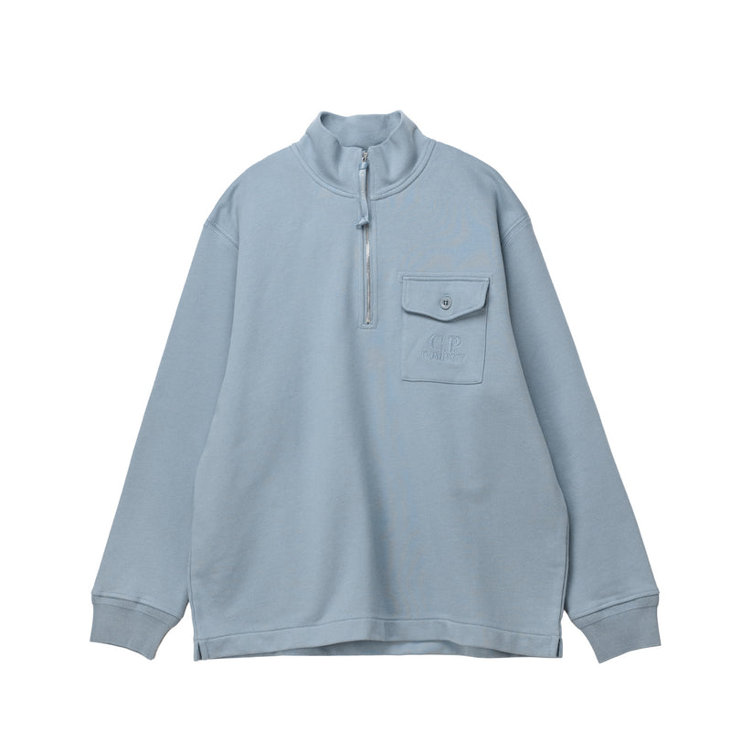Light blue sweatshirt on a white background