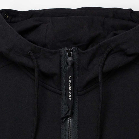 C.P. Company DIAGONAL RAISED FLEECE GOGGLE ZIP SWEATSHIRT, Black