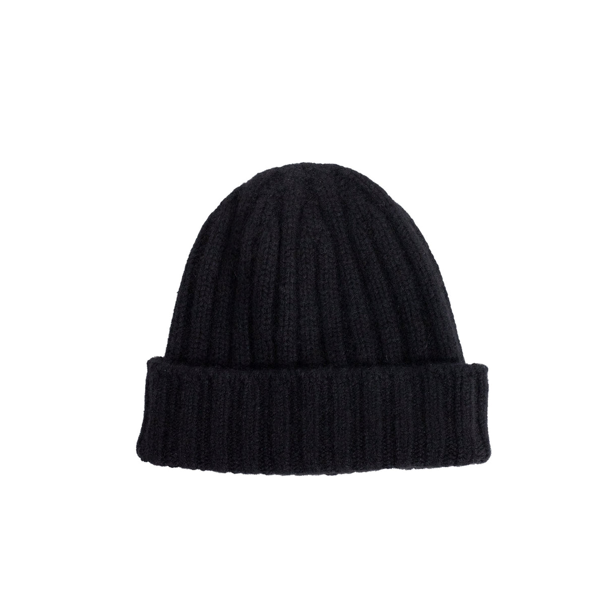 câbleami CASHMERE RIB WATCH HAT, Black