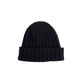 câbleami CASHMERE RIB WATCH HAT, Black