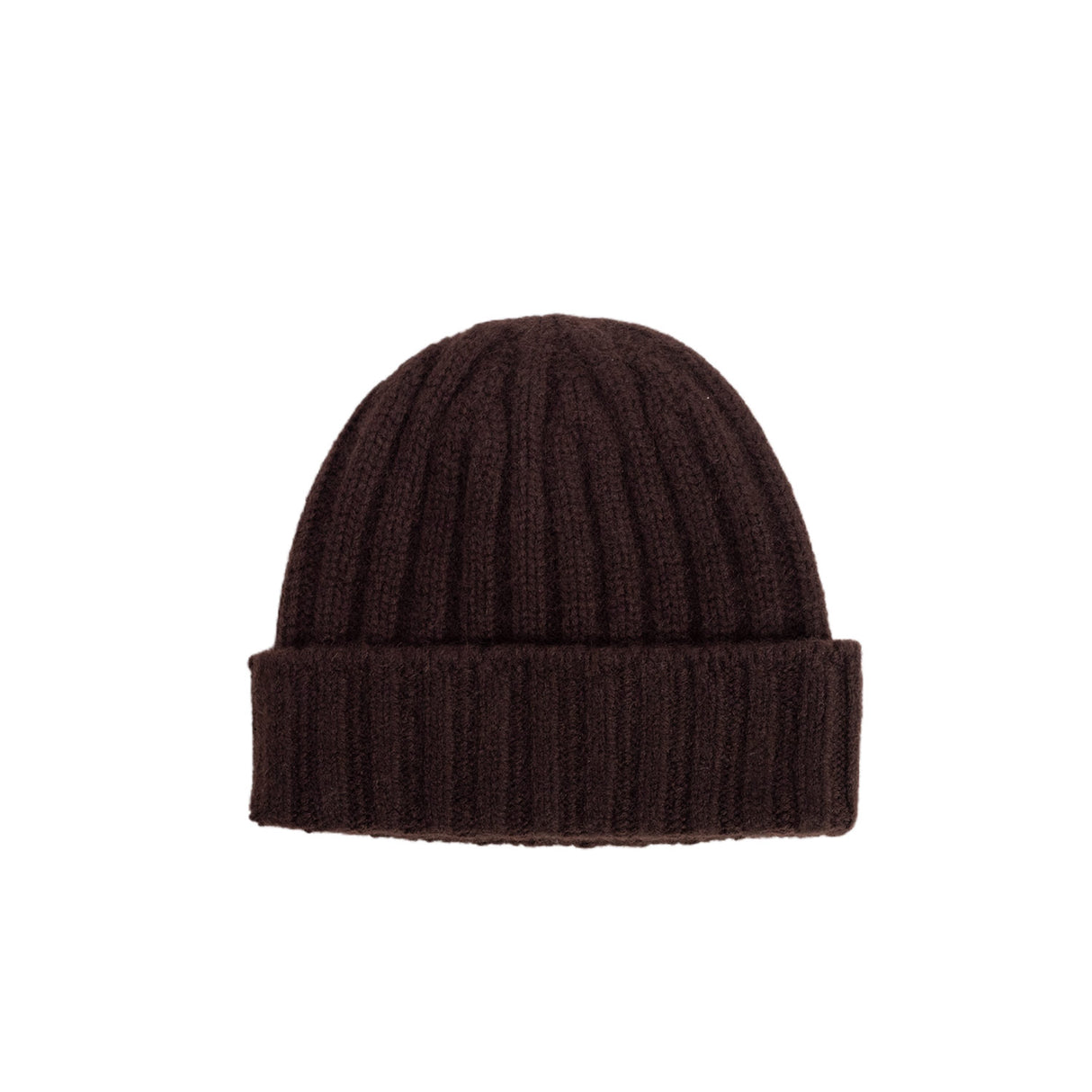 câbleami CASHMERE RIB WATCH HAT, Brown