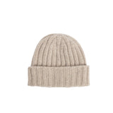câbleami CASHMERE RIB WATCH HAT, Light Beige
