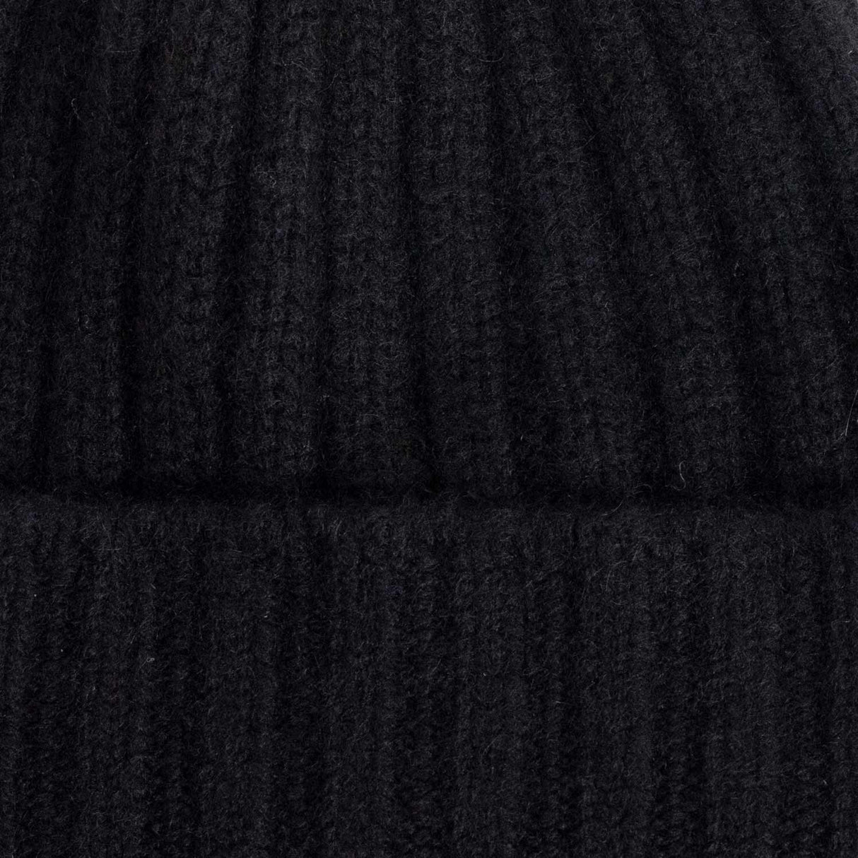 câbleami CASHMERE RIB WATCH HAT, Black