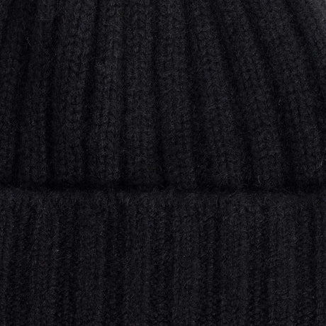 câbleami CASHMERE RIB WATCH HAT, Black