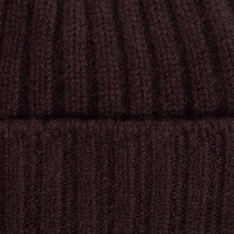 câbleami CASHMERE RIB WATCH HAT, Brown