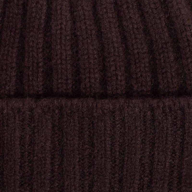 câbleami CASHMERE RIB WATCH HAT, Brown