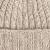 câbleami CASHMERE RIB WATCH HAT, Light Beige