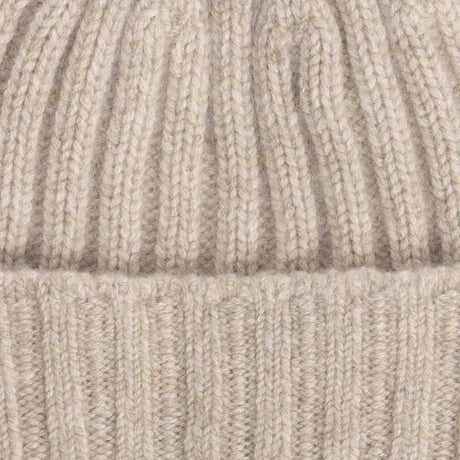 câbleami CASHMERE RIB WATCH HAT, Light Beige