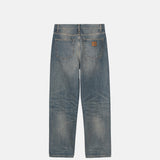 Carhartt WIP AARON PANT, Blue Worn Used