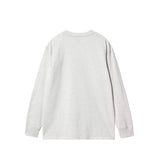 Carhartt WIP L/S AMERICAN SCRIPT T-SHIRT, Ash Heather