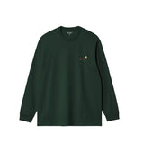 Carhartt WIP L/S AMERICAN SCRIPT T-SHIRT, Conifer