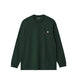 Carhartt WIP L/S AMERICAN SCRIPT T-SHIRT, Conifer