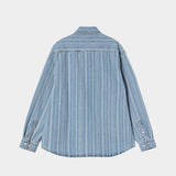 Carhartt WIP RYLAN SHIRT JAC STRIPE, Blue
