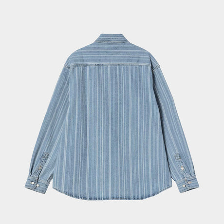 Carhartt WIP RYLAN SHIRT JAC STRIPE, Blue