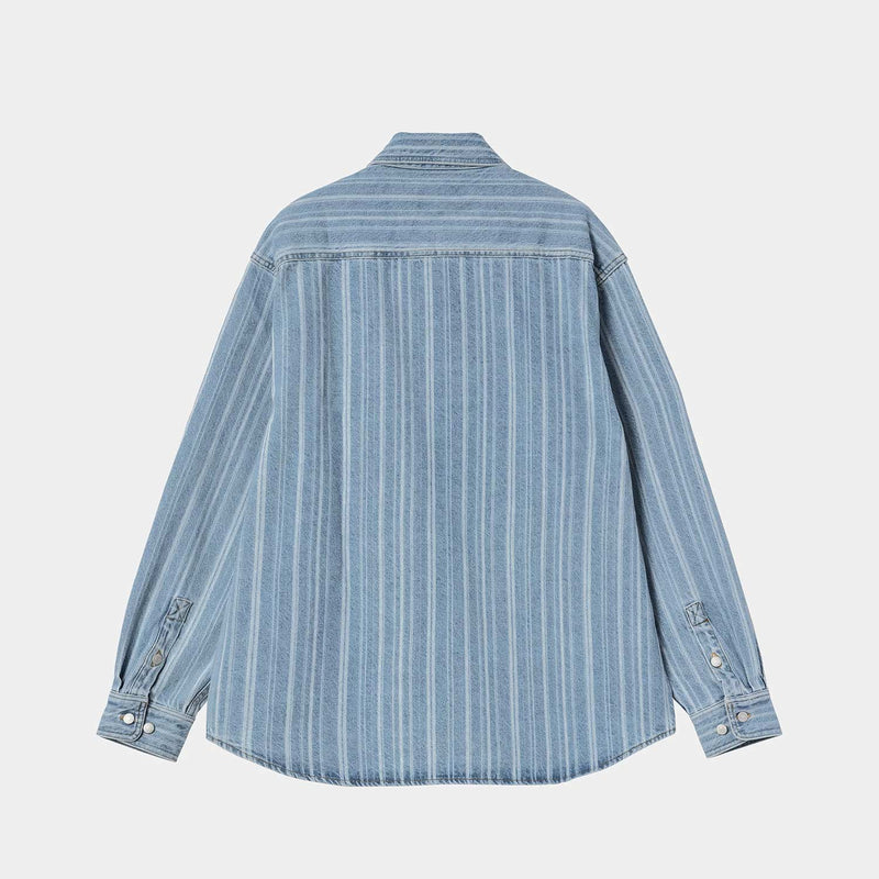Carhartt WIP RYLAN SHIRT JAC STRIPE, Blue