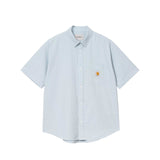 Carhartt WIP S/S TOLAND SHIRT STRIPE, Blue