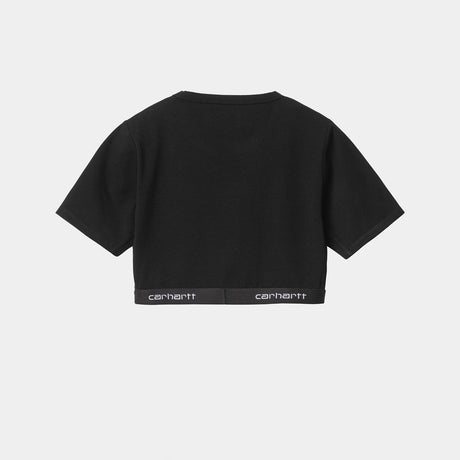 Carhartt WIP W' SCRIPT CROP TOP, Black - Image 2