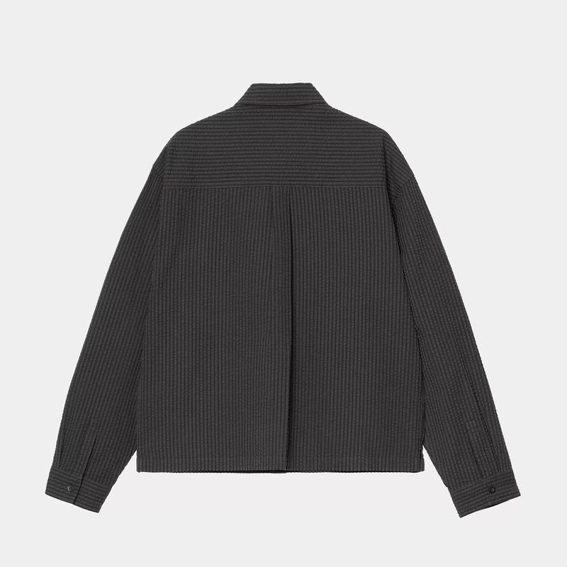 Carhartt WIP W' L/S TOLAND SHIRT STRIPE, Black