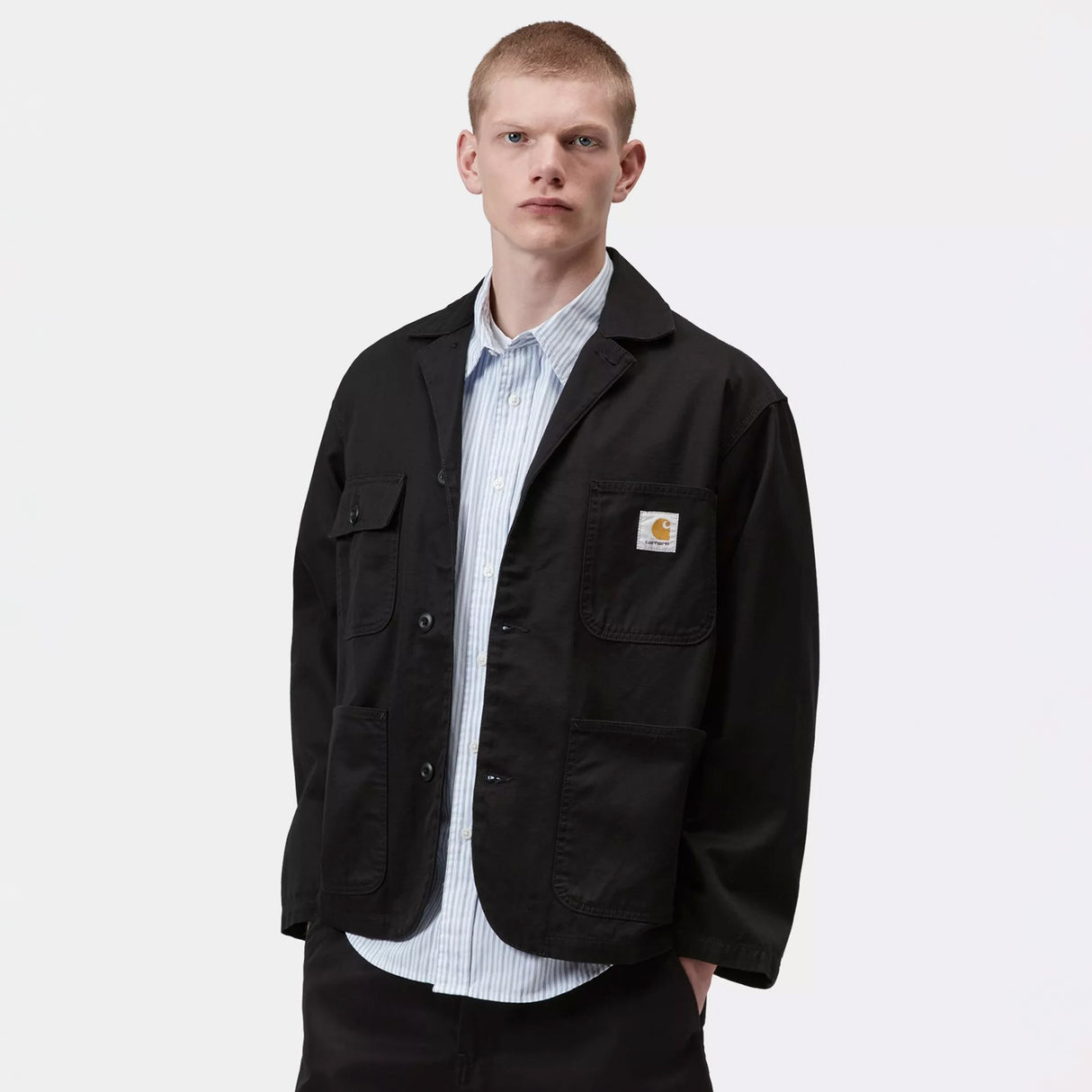 Carhartt WIP BRADER BLAZER, Black Rinsed