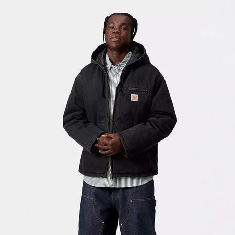 Carhartt WIP CLEVELAND JACKET, Black Stone Washed