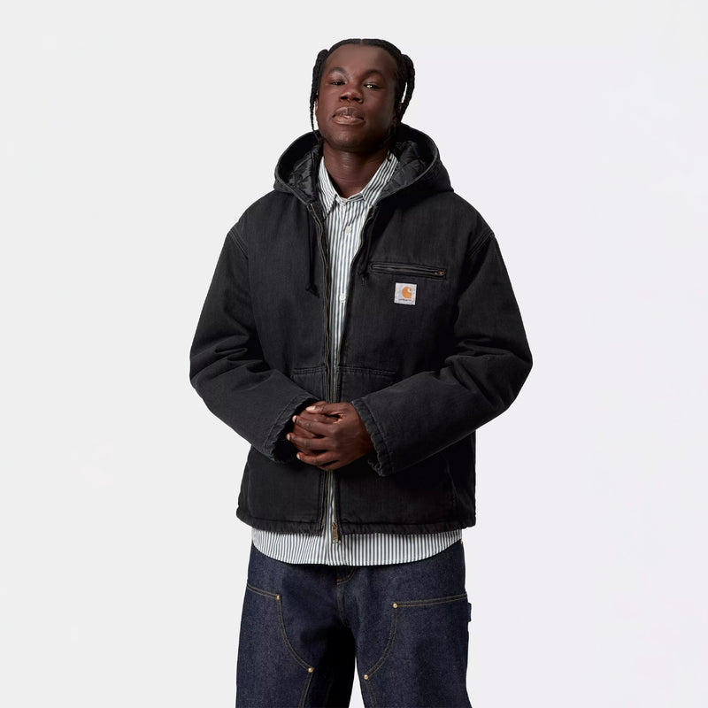 Carhartt WIP CLEVELAND JACKET, Black Stone Washed
