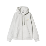 Carhartt WIP HOODED AMERICAN SCRIPT JACKET, Ash Heather - Image 1