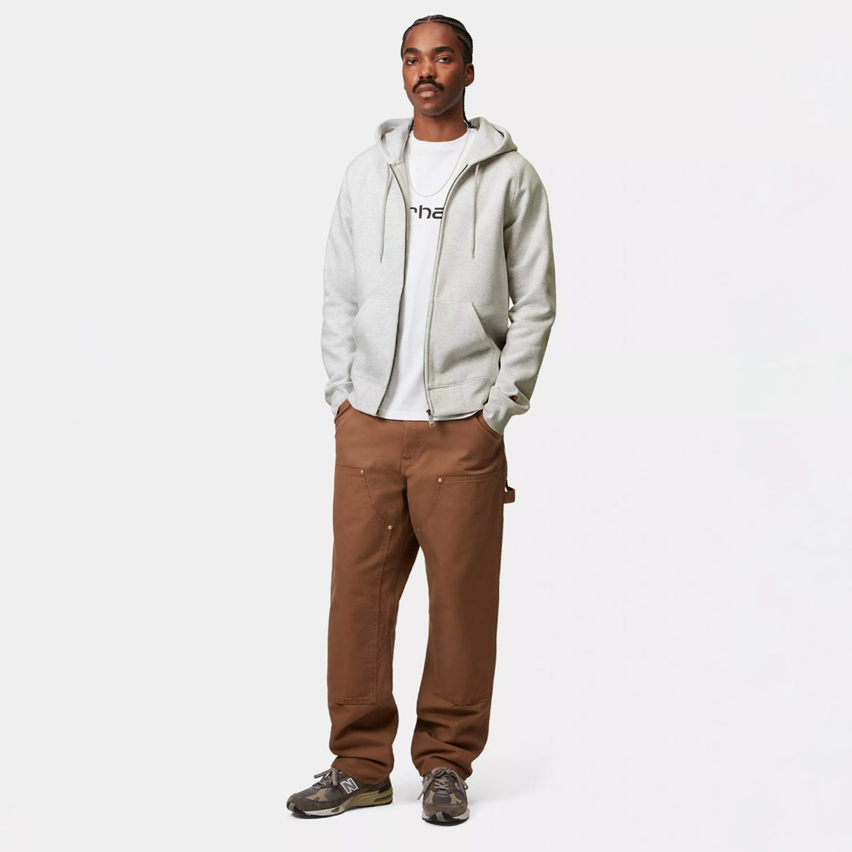 Carhartt WIP HOODED CHASE JACKET, Ash Heather/Gold