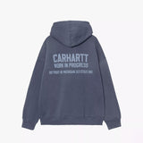Carhartt WIP HOODED DISTANCE SWEATSHIRT, Jupiter Stone Dyed