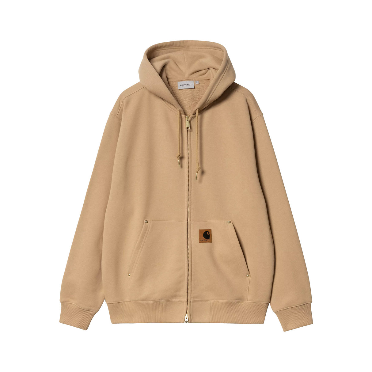 Carhartt WIP HOODED ELDON SWEAT JACKET, Dusty H Brown - Image 1