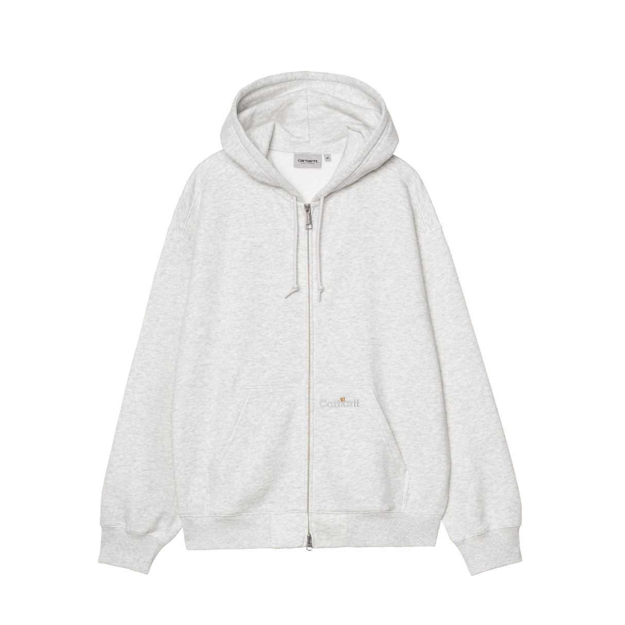 Carhartt WIP HOODED WIP LABEL SWEAT JACKET, Ash Heather